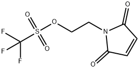 Methanesulfonic acid, trifluoro-, 2-(2,5-dihydro-2,5-dioxo-1H-pyrrol-1-yl)ethyl ester Struktur