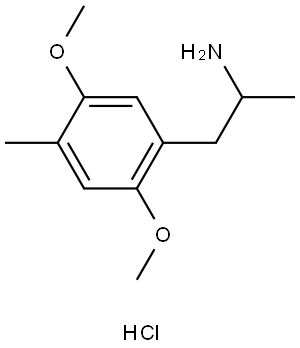 4-METHYL-2,5-DIMETHOXYAMPHETAMINE   HYDRO-CHLORIDE CI (25 MG) (AS) (STP) Struktur