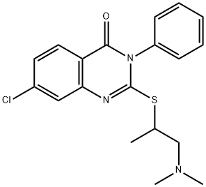7-Chloro-2-[[2-(dimethylamino)-1-methylethyl]thio]-3-phenylquinazolin-4(3H)-one Structure