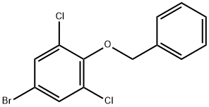2-(ベンジルオキシ)-5-ブロモ-1,3-ジクロロベンゼン 化学構造式