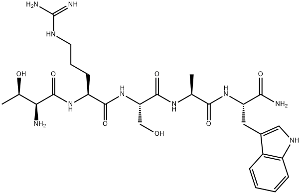 THR-ARG-SER-ALA-TRP-NH2, 155918-12-0, 结构式