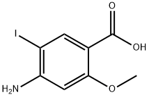 4-Amino-5-iodo-2-methoxybenzenecarboxylic acid Struktur