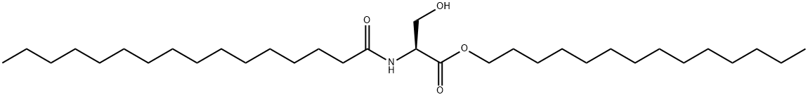 N-棕榈酰基-L-丝氨酸十四烷基酯 结构式