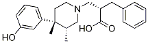 (R)-2-苄基-3-[(3R,4R)-4-(3-羟基苯基)-3,4-二甲基哌啶-1-基]丙酸 结构式