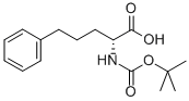 (R)-2-叔丁氧羰基氨基-5-苯戊酸 结构式
