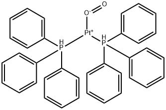 (dioxygen)bis(triphenylphosphine)platinum Struktur