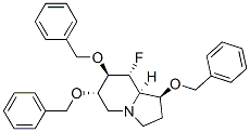 Indolizine, 8-fluorooctahydro-1,6,7-tris(phenylmethoxy)-, 1S-(1.alpha.,6.beta.,7.alpha.,8.beta.,8a.beta.)- Struktur