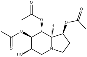 1,6,7,8-Indolizinetetrol, octahydro-, 1,7,8-triacetate, 1S-(1.alpha.,6.beta.,7.alpha.,8.beta.,8a.beta.)- Struktur