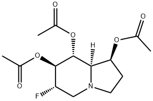 1,7,8-Indolizinetriol, 6-fluorooctahydro-, triacetate (ester), 1S-(1.alpha.,6.beta.,7.alpha.,8.beta.,8a.beta.)- Structure