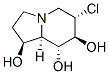 1,7,8-Indolizinetriol, 6-chlorooctahydro-, 1S-(1.alpha.,6.beta.,7.alpha.,8.beta.,8a.beta.)- Struktur