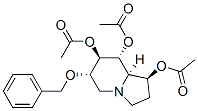 1,7,8-Indolizinetriol, octahydro-6-(phenylmethoxy)-, triacetate (ester), 1S-(1.alpha.,6.beta.,7.alpha.,8.beta.,8a.beta.)- Struktur