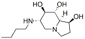 1,7,8-Indolizinetriol, 6-(butylamino)octahydro-, 1S-(1.alpha.,6.beta.,7.alpha.,8.beta.,8a.beta.)- Structure