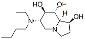 1,7,8-Indolizinetriol, 6-(butylethylamino)octahydro-, 1S-(1.alpha.,6.beta.,7.alpha.,8.beta.,8a.beta.)- Struktur