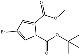 1-(tert-Butyl) 2-methyl 4-bromo-1H-pyrrole-1,2-dicarboxylate Structure