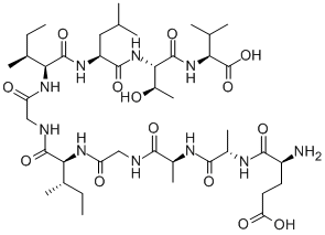 H-GLU-ALA-ALA-GLY-ILE-GLY-ILE-LEU-THR-VAL-OH Structure