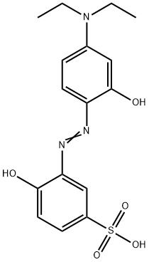 3-(4'-二乙基氨基-2'-羟基苯偶氮基)-4-羟基苯磺酸[铝用试剂],1563-01-5,结构式