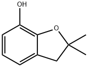 2,3-ジヒドロ-2,2-ジメチル-7-ヒドロキシベンゾフラン 化学構造式