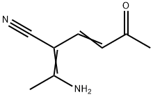 3-Hexenenitrile,  2-(1-aminoethylidene)-5-oxo- Struktur