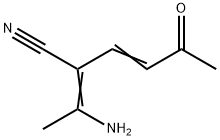 3-Hexenenitrile,  2-(1-aminoethylidene)-5-oxo- 结构式