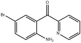2-(2-氨基-5-溴-苯甲酰基)吡啶 结构式