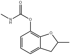 (2-methyl-2,3-dihydrobenzofuran-7-yl) N-methylcarbamate 结构式