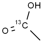 乙酸-1-13C,1563-79-7,结构式