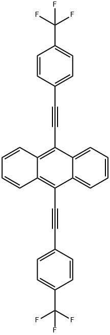 9,10-BIS(4-TRIFLUOROMETHYLPHENYLETHYNYL)ANTHRACENE 化学構造式