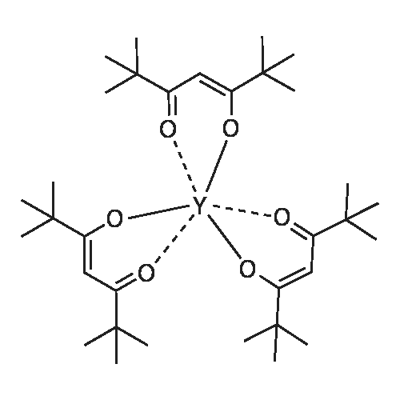 三(2,2,6,6-四甲基-3,5-庚二酮酸)钇,15632-39-0,结构式