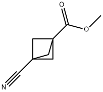 Bicyclo[1.1.1]pentane-1-carboxylic acid, 3-cyano-, methyl ester (9CI) Struktur