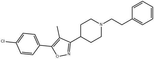 5-(4-CHLOROPHENYL)-4-METHYL-3-(1-(2-PHENYLETHYL)PIPERIDIN-4-YL)ISOXAZOLE HYDROCHLORIDE Structure
