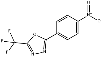 2-(4-Nitro-phenyl)-5-trifluoromethyl-[1,3,4]oxadiazole Struktur