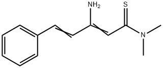 2,4-Pentadienethioamide,  3-amino-N,N-dimethyl-5-phenyl- Structure