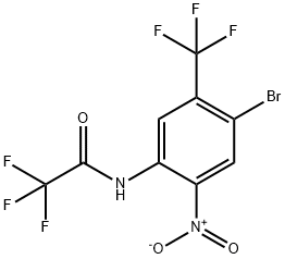 N-[4-ブロモ-2-ニトロ-5-(トリフルオロメチル)フェニル]-2,2,2-トリフルオロアセトアミド 化学構造式