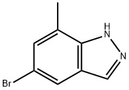5-ブロモ-7-メチル-1H-インダゾール 化学構造式