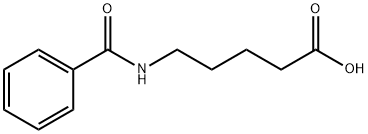 5-(N-ベンゾイルアミノ)-n-吉草酸 化学構造式