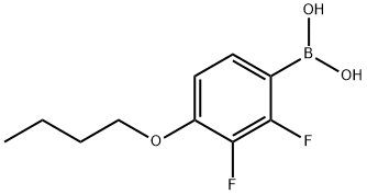4-ブトキシ-2,3-ジフルオロフェニルボロン酸 化学構造式