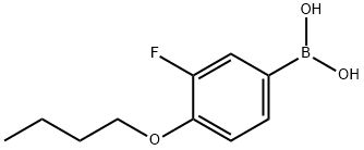 4-BUTOXY-3-FLUOROPHENYLBORONIC ACID 化学構造式