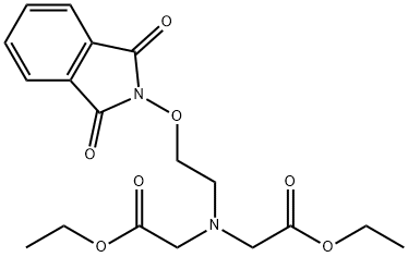 N-[(2-フタルイミド)オキシ]エチル-N,N-ジ-エタン酸ジエチル 化学構造式