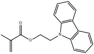 9H-咔唑-9-乙基甲基丙烯酸酯, 15657-91-7, 结构式