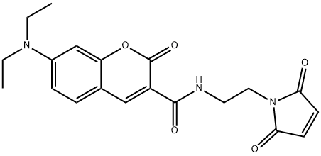 7-Diethylamino-3-[N-(2-maleimidoethyl)carbamoyl]coumarin Structure