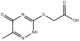 [(5-ヒドロキシ-6-メチル-1,2,4-トリアジン-3-イル)チオ]酢酸 化学構造式
