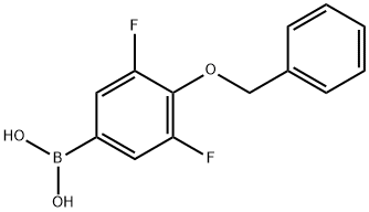 3,5-二氟-4-苄氧基苯硼酸, 156635-88-0, 结构式
