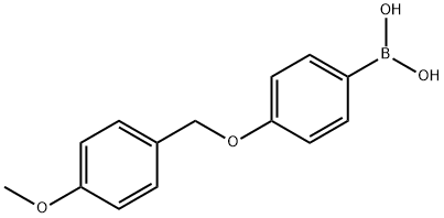 4-(4'-メトキシベンジルオキシ)フェニルボロン酸 化学構造式