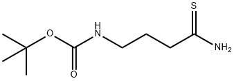 叔-丁基 N-(3-氨基甲硫杂酰丙基)氨基甲酯, 156642-19-2, 结构式