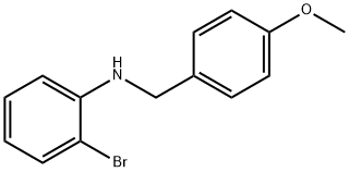 2-ブロモ-N-(4-メトキシベンジル)アニリン 化学構造式
