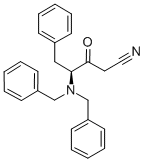 4-S-N,N-二苄基氨基-3-氧代-5-苯基戊腈, 156732-12-6, 结构式
