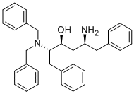(2S,3S,5S)-2-(N,N-ジベンジルアミノ)-3-ヒドロキシ-5-アミノ-1,6-ジフェニルヘキサン 化学構造式