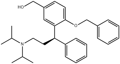 3-[(1R)-3-[二(异丙基)氨基]-1-苯基丙基]-4-苄氧基苯甲醇, 156755-37-2, 结构式