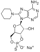 8-PIPERIDINOADENOSINE-3',5'-CYCLIC MONOPHOSPHOROTHIOATE, SP-ISOMER SODIUM SALT Struktur