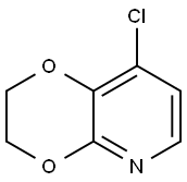 8-クロロ-2,3-ジヒドロ-[1,4]ジオキシノ[2,3-B]ピリジン 化学構造式